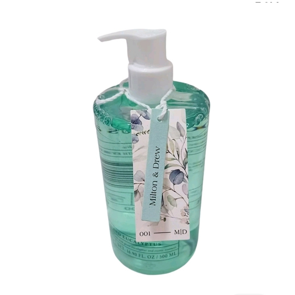 Milton & Drew ALOE EUCALYPTUS Herbal Luxury‎ Scented HAND WASH 16.9 oz.